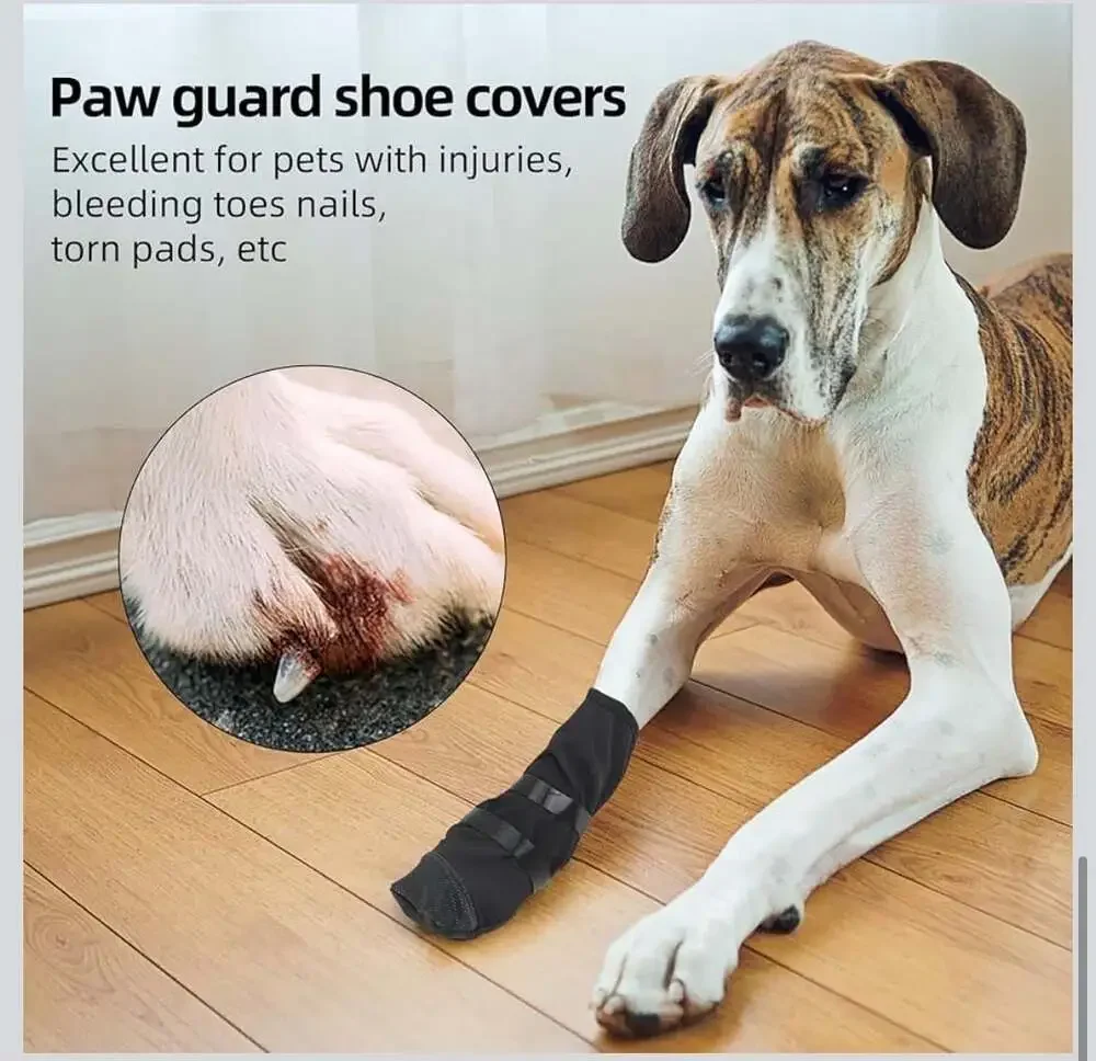 Ubxvamm Dog Paw Wound Recovery Boot - Breathable Anti-Lick Protector for Injured